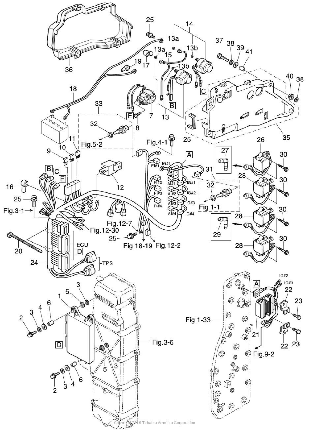 10 ELECTRIC PARTS ECU DIAGRAM Archives - Tohatsu Outboards Parts