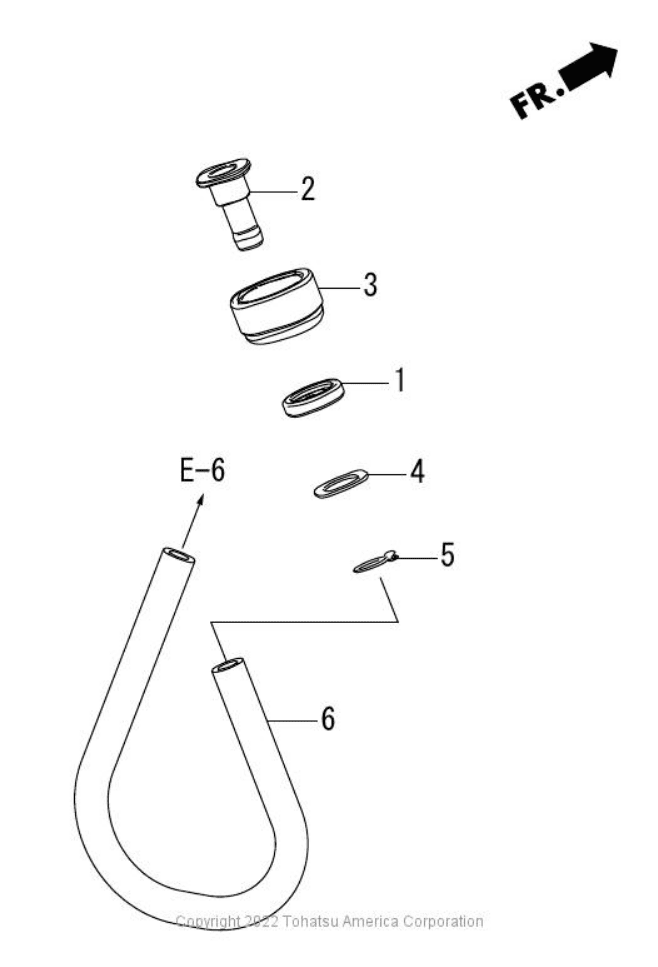 F 9 WATER HOSE JOINT Archives Tohatsu Outboards Parts